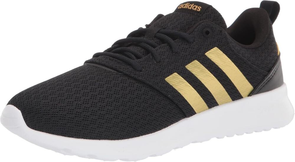 adidas Women's QT Racer 2.0 Running Shoe FY8312 Black/Gold/White Size 6.5 M New!